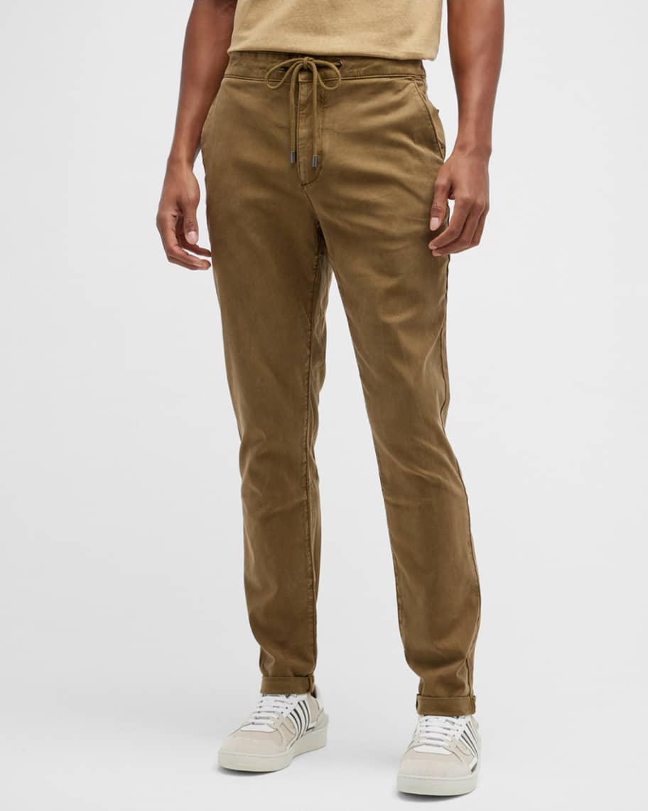 PAIGE Men's Fraser Stretch Twill Cuffed Pants | Neiman Marcus