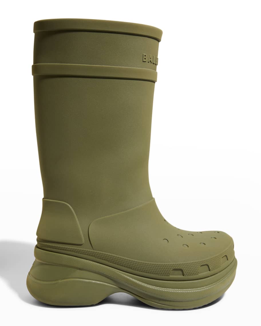 affældige betale Styre Balenciaga x Crocs™ Men's Tonal Rubber Rain Boots | Neiman Marcus