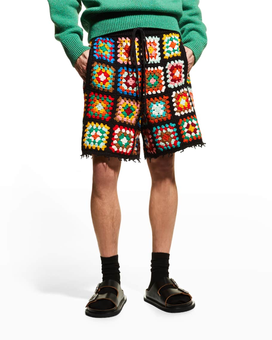 Men's crocheted shorts new arrivals