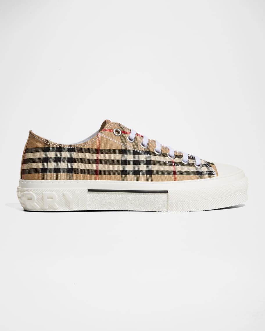 Burberry Men's Vintage Check Low-Top Sneakers | Neiman Marcus