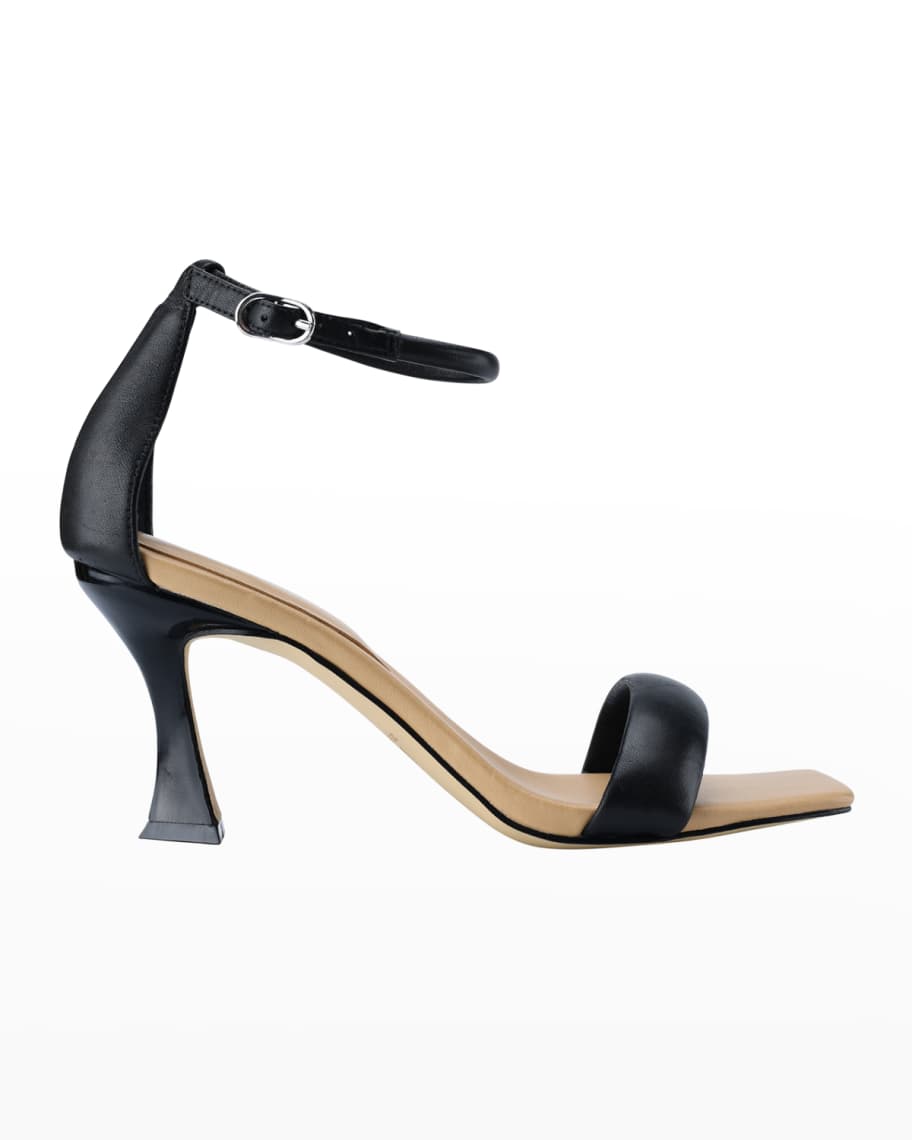 Marc Fisher LTD Derine Puffy Leather Ankle-Strap Sandals | Neiman Marcus