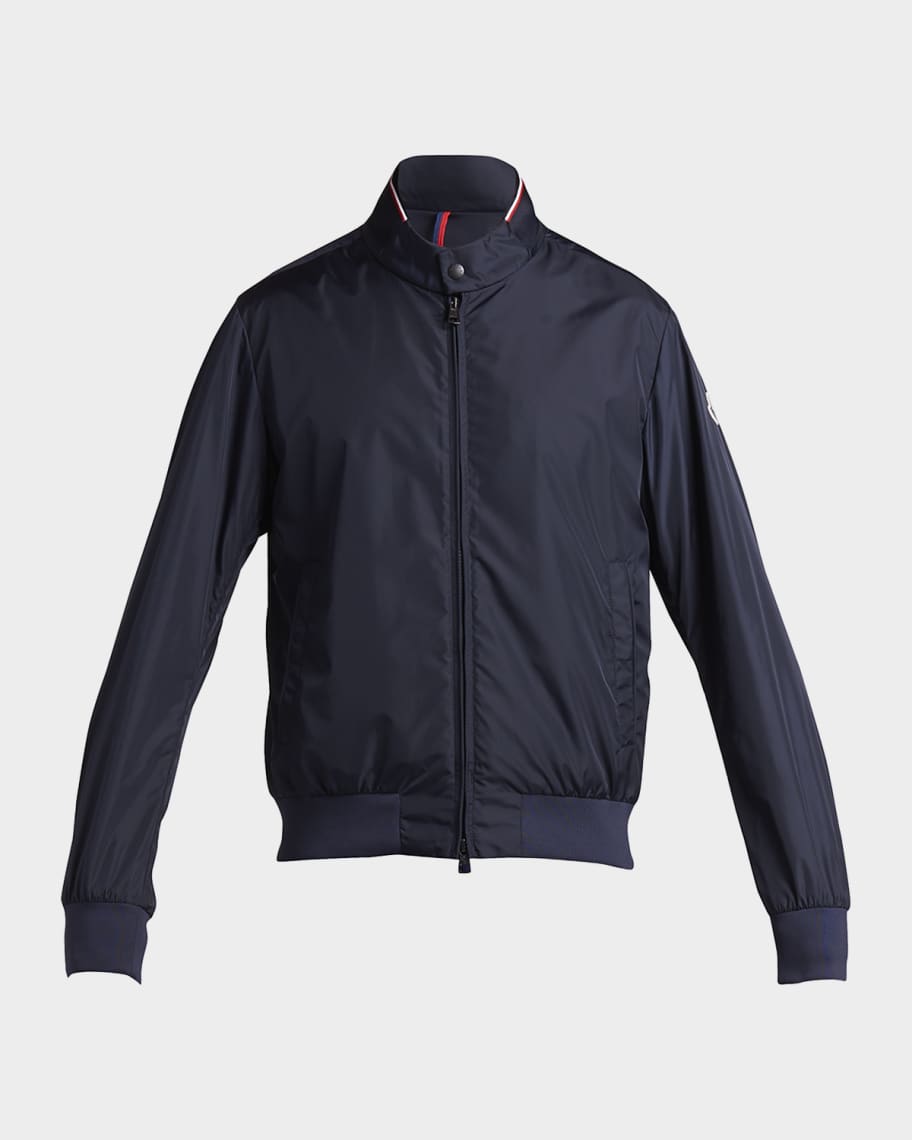 Moncler Men's Reppe Nylon Mock-Neck Jacket | Neiman Marcus