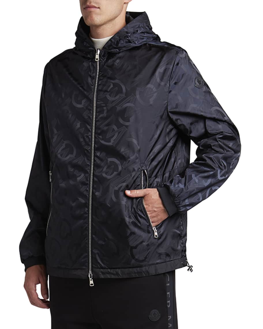 Moncler Men's Cordier Logo Jacquard Jacket | Neiman Marcus