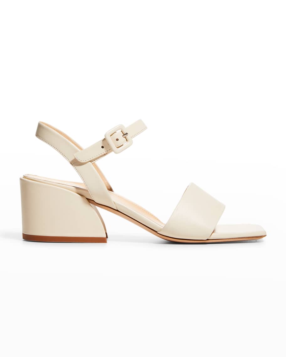 Marion Parke Imogen Leather Block-Heel Sandals | Neiman Marcus