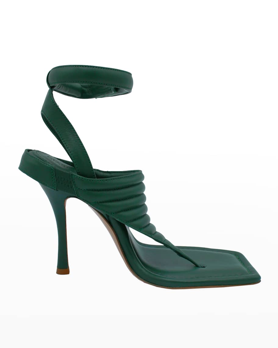 Gia Borghini Gia 8 Square-Toe Architectural Sandals | Neiman Marcus