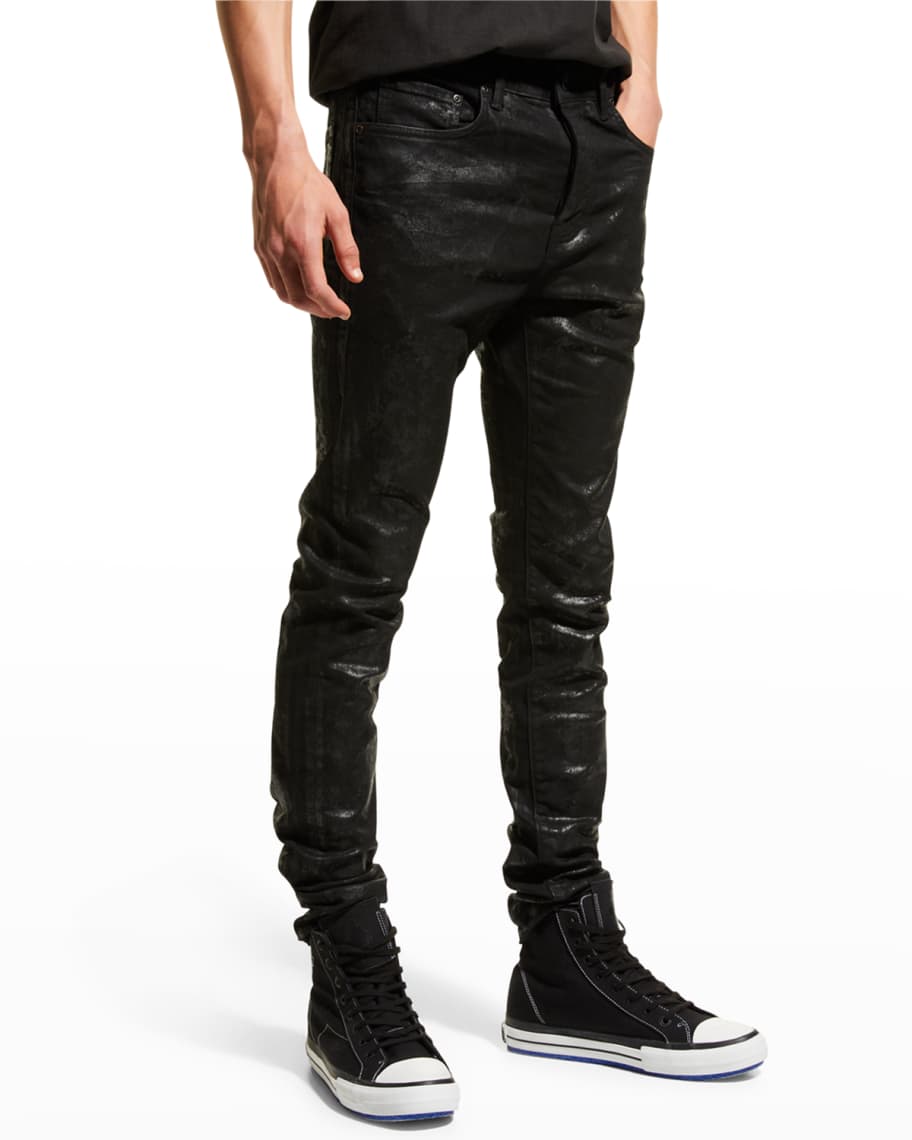 PURPLE Men s Waxed Skinny Jeans Neiman Marcus
