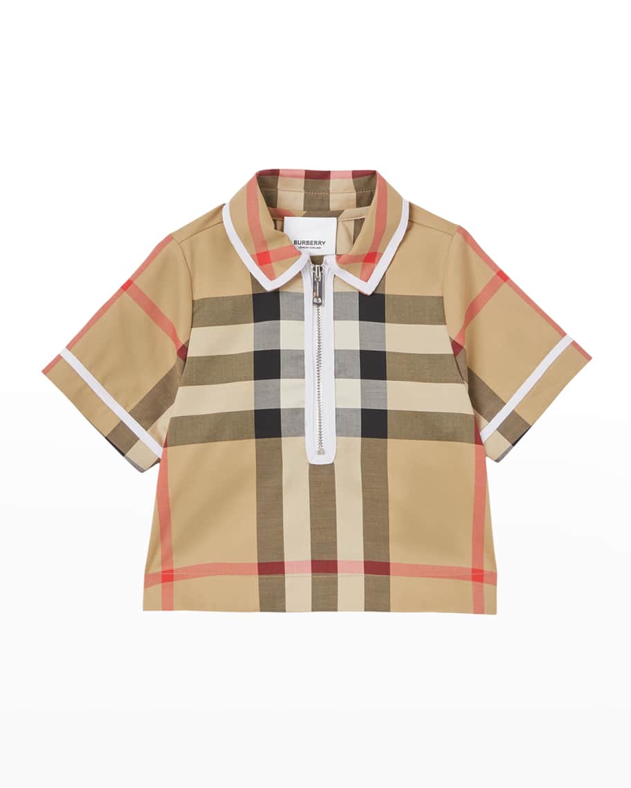 Burberry Girl's Thalia Vintage Check Collared Shirt, Size 6M-2
