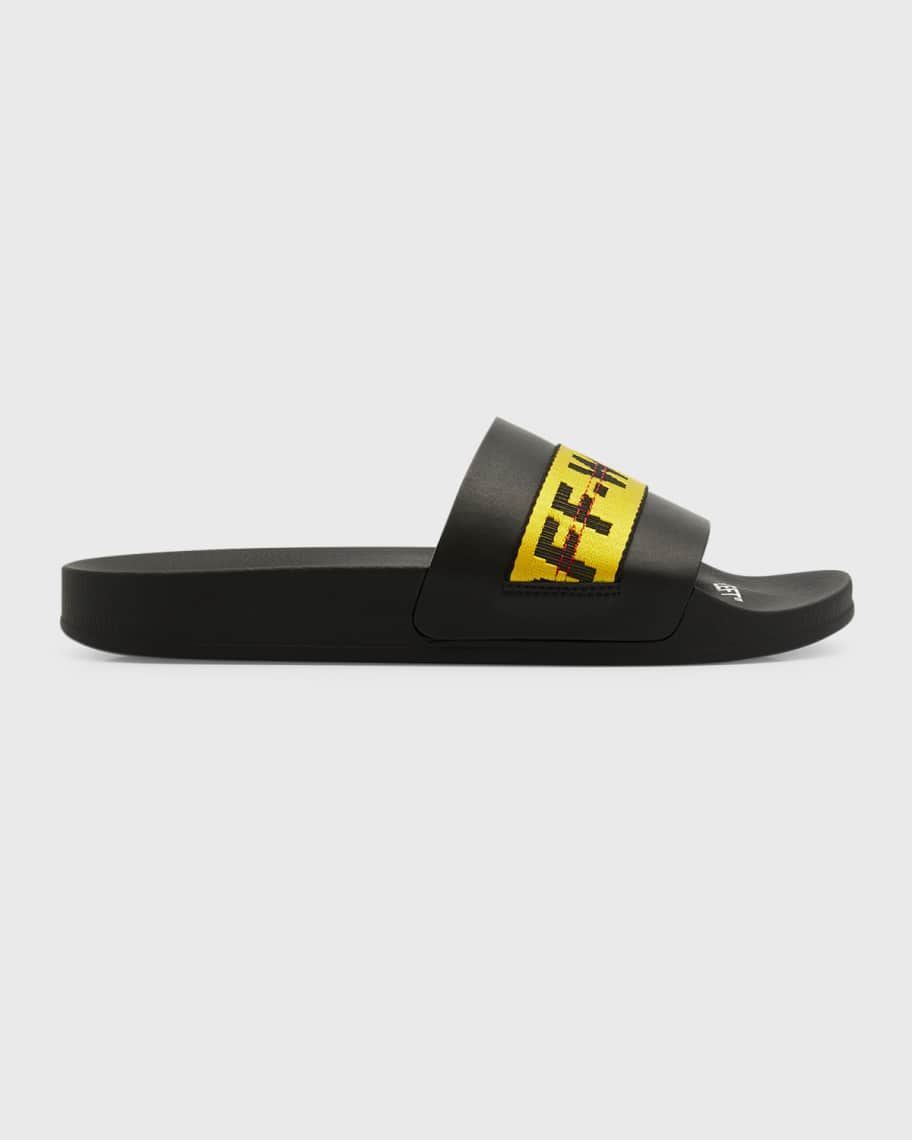 Off White Men s Industrial Pool Slides Neiman Marcus