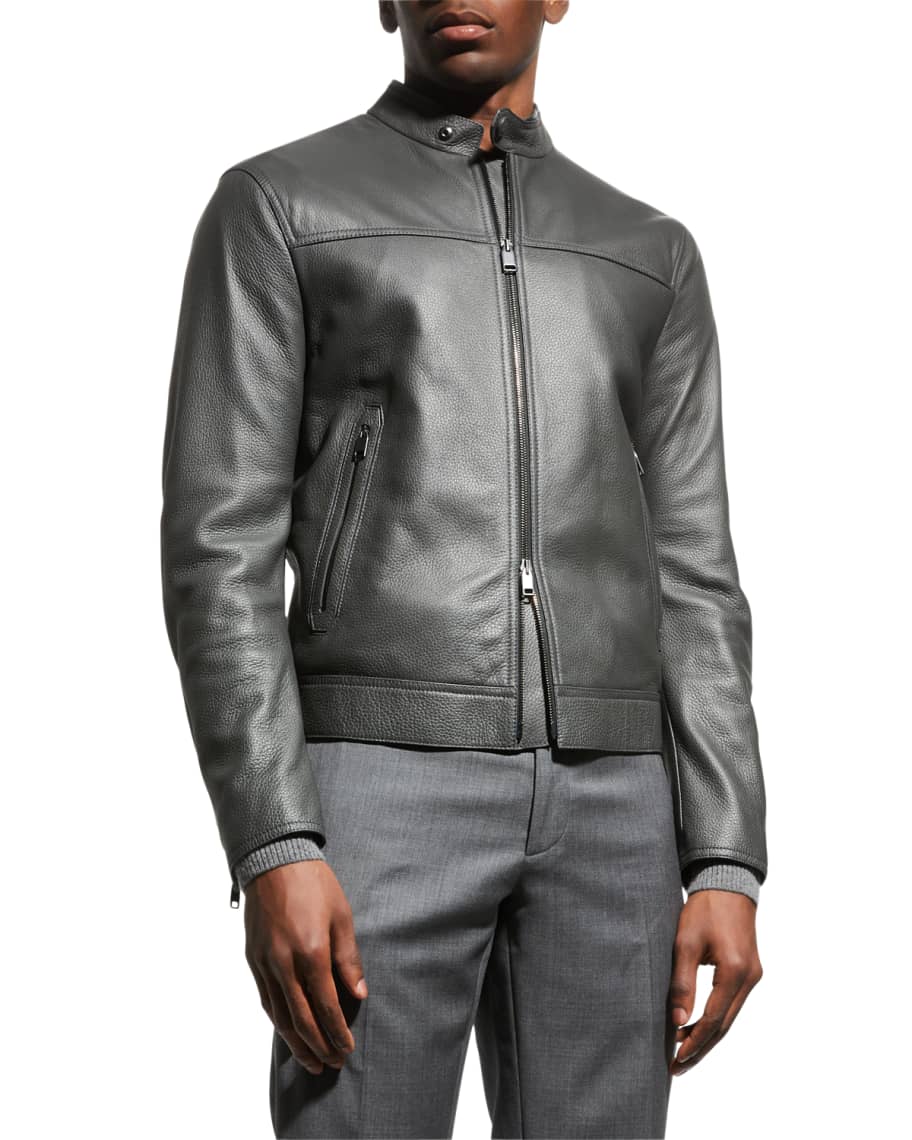 Brioni leather jacket hotsell