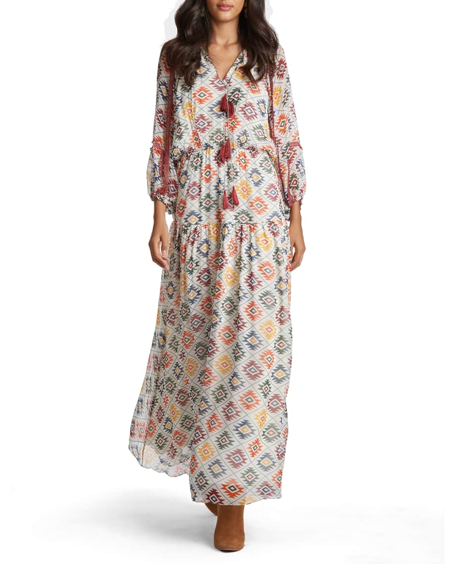 Sachin & Babi Dalton Printed Chiffon Maxi Dress | Neiman Marcus