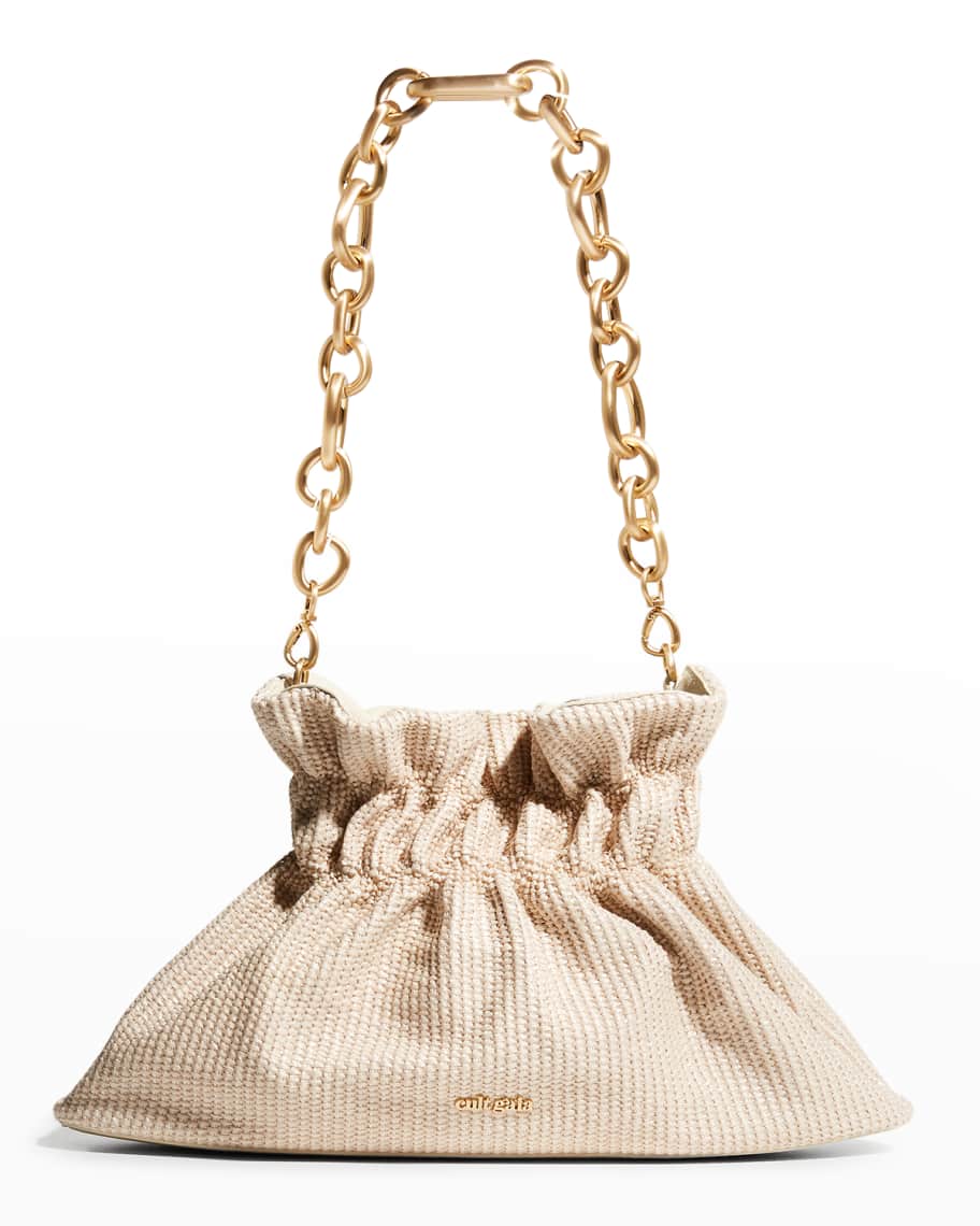 Ruched chain best sale shoulder bag