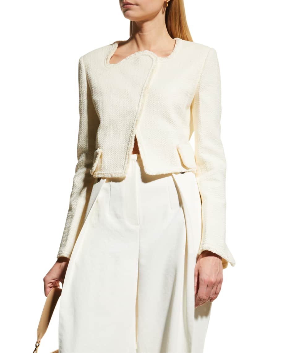 RECTO Organic Cotton Curved-Neck Jacket | Neiman Marcus