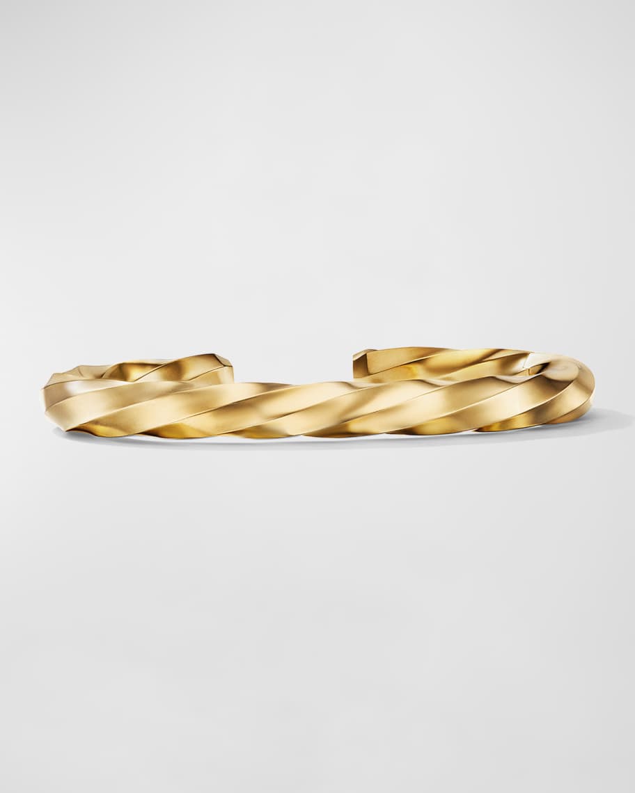 DAVID YURMAN Men'S Cable Cuff Bracelet In 18K Gold, 7Mm