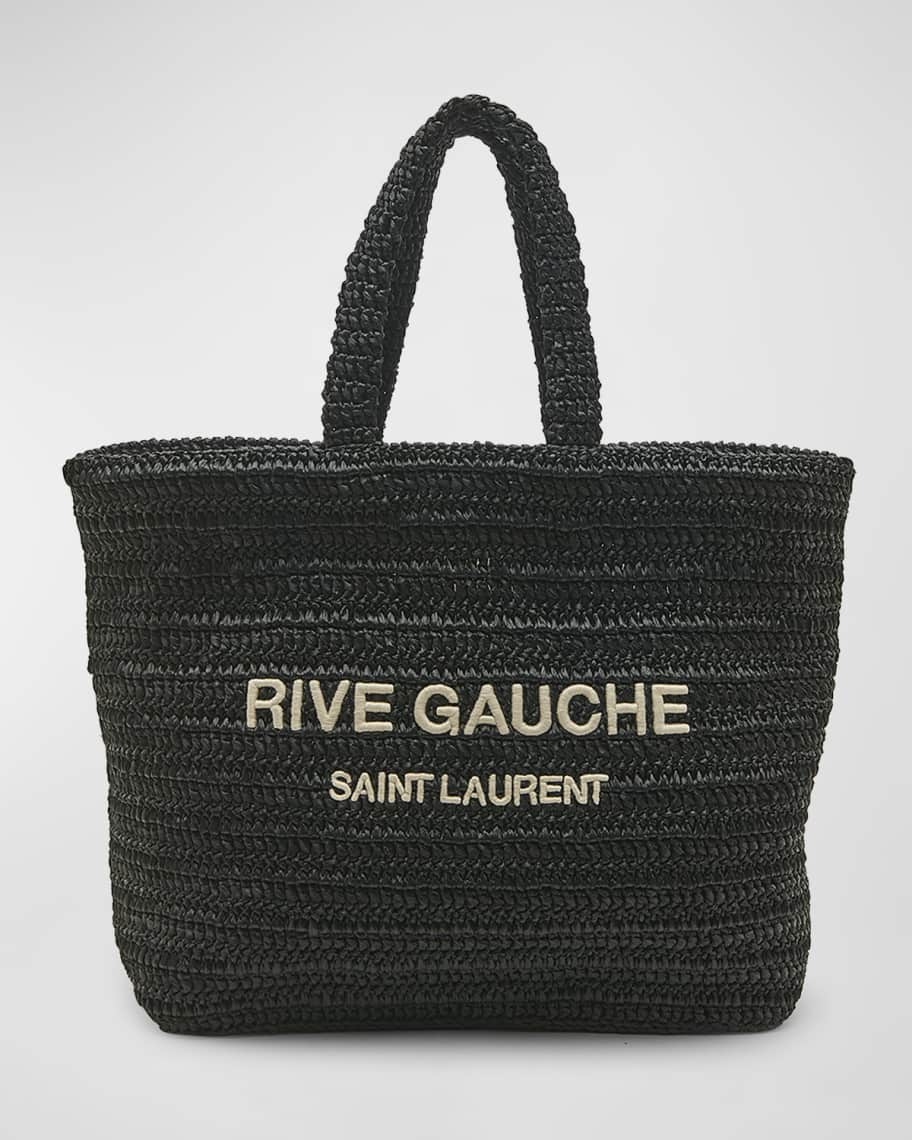 Saint Laurent Rive Gauche Tote Bag in Raffia | Neiman Marcus