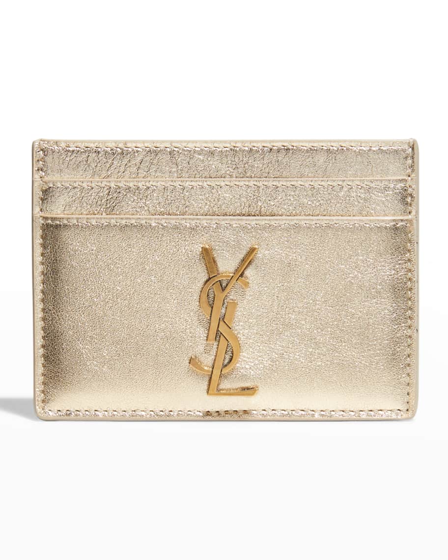 Ysl silver card discount holder