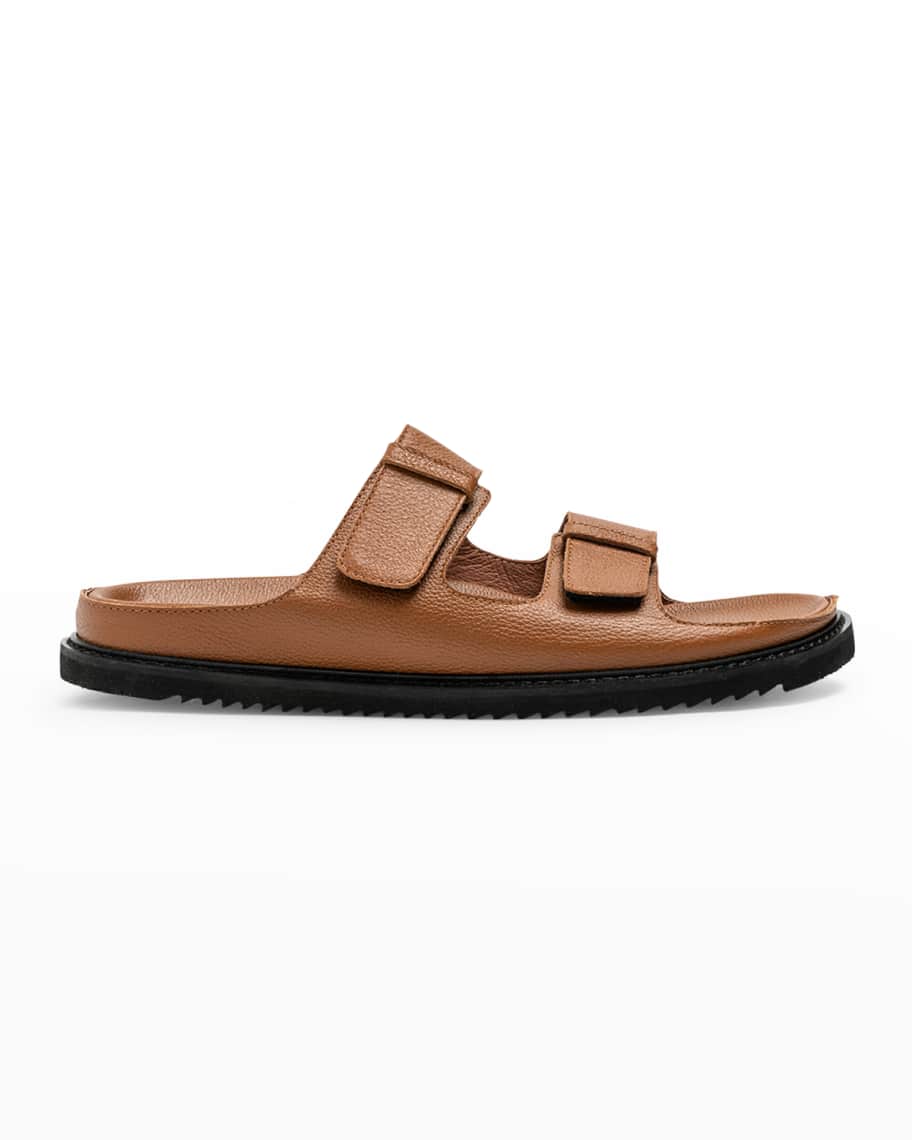 Rodd & Gunn Men's Palm Park Leather Slide Sandals | Neiman Marcus