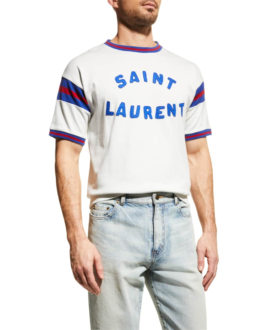 Men's Reverse Logo T-shirt by Saint Laurent