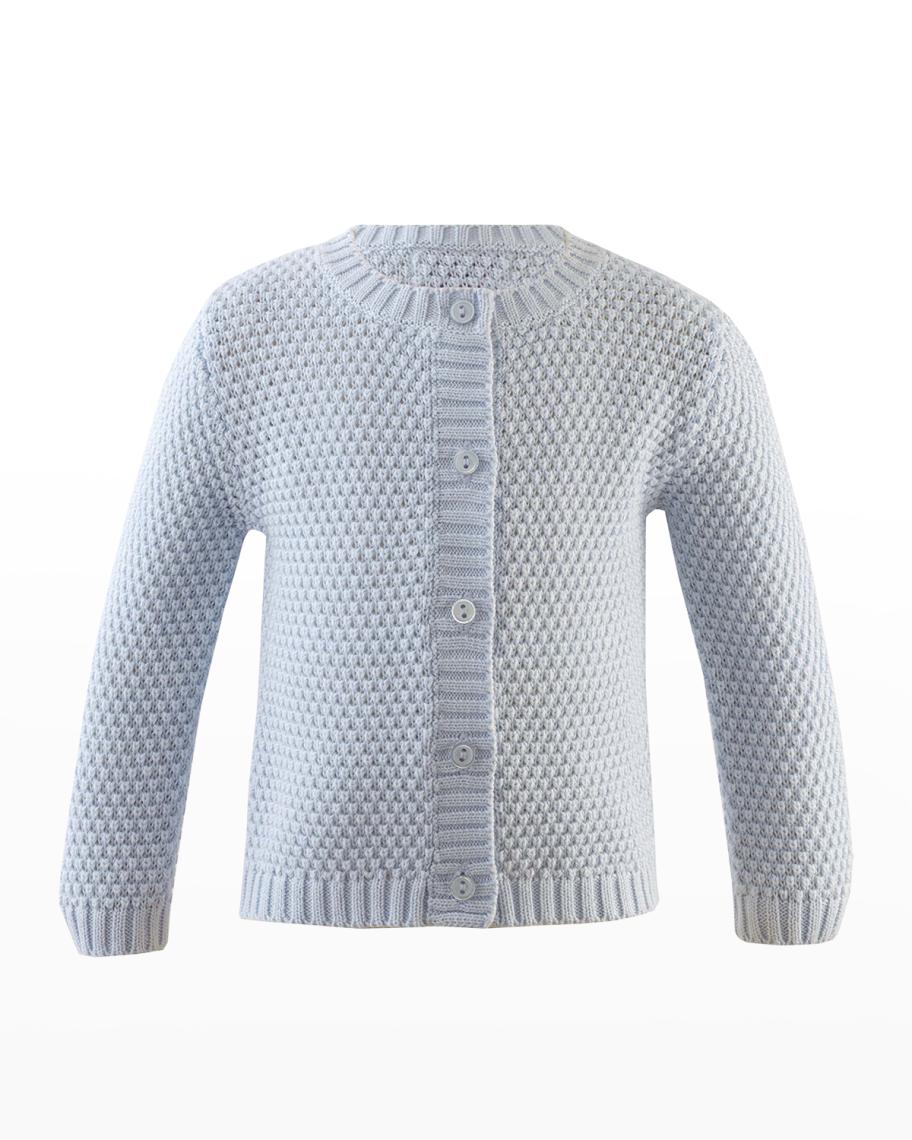 Rachel Riley Boy's Moss Stitch Ribbed Cardigan, Size 1M-2T | Neiman Marcus