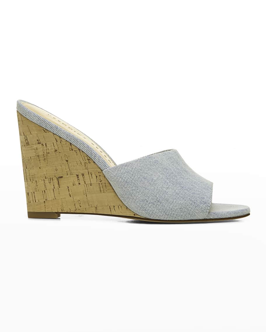 Veronica Beard Dali Cork Wedge Sandals | Neiman Marcus