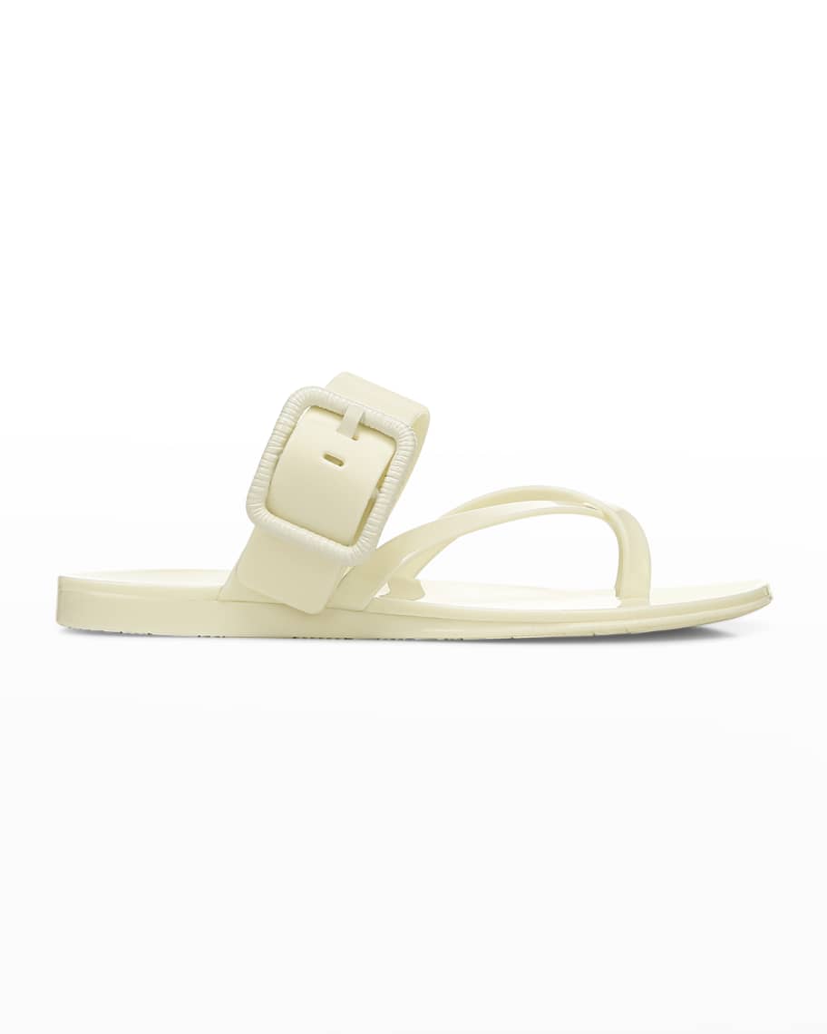 Veronica Beard Salva Jelly Buckle Slide Sandals | Neiman Marcus