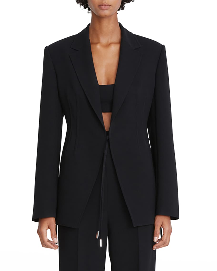 Halston Carolyn Crepe Tailored Blazer | Neiman Marcus
