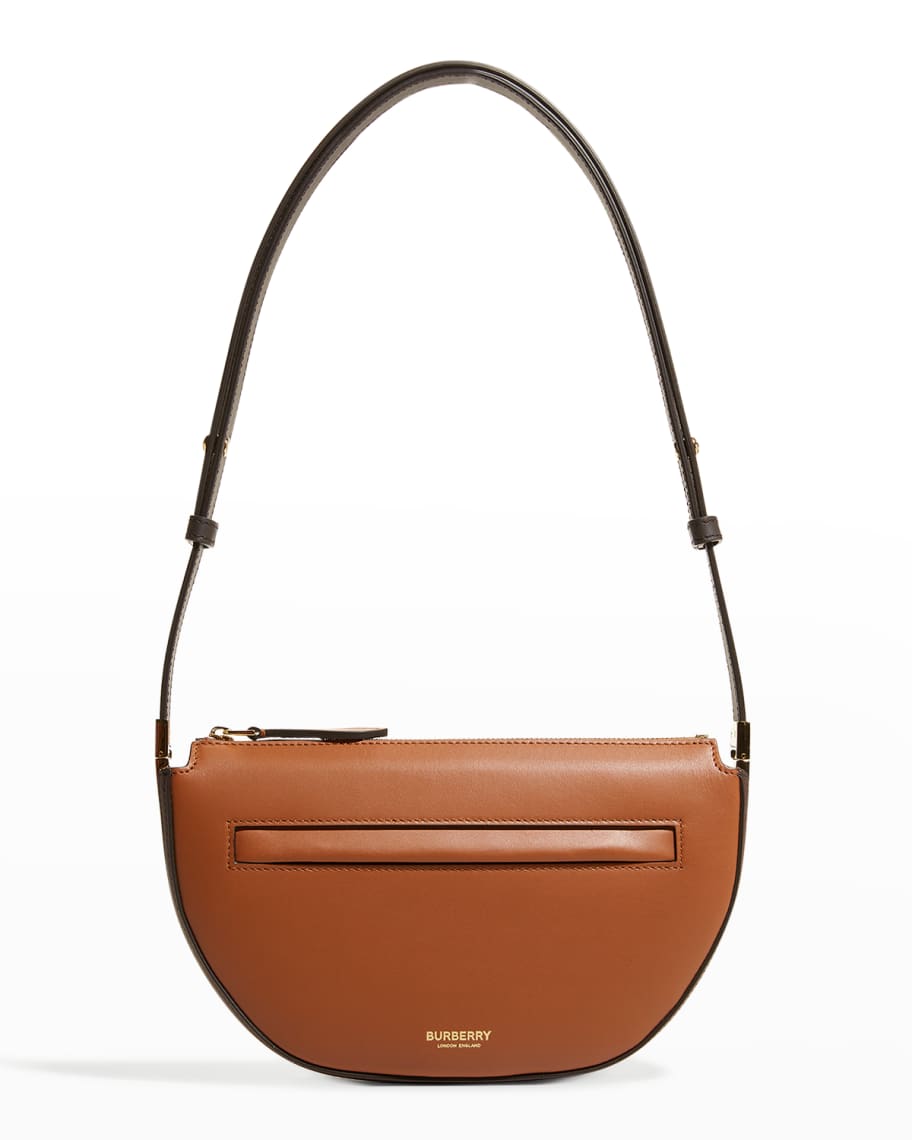 Burberry Leather Crossbody Saddle Bag - Neutrals