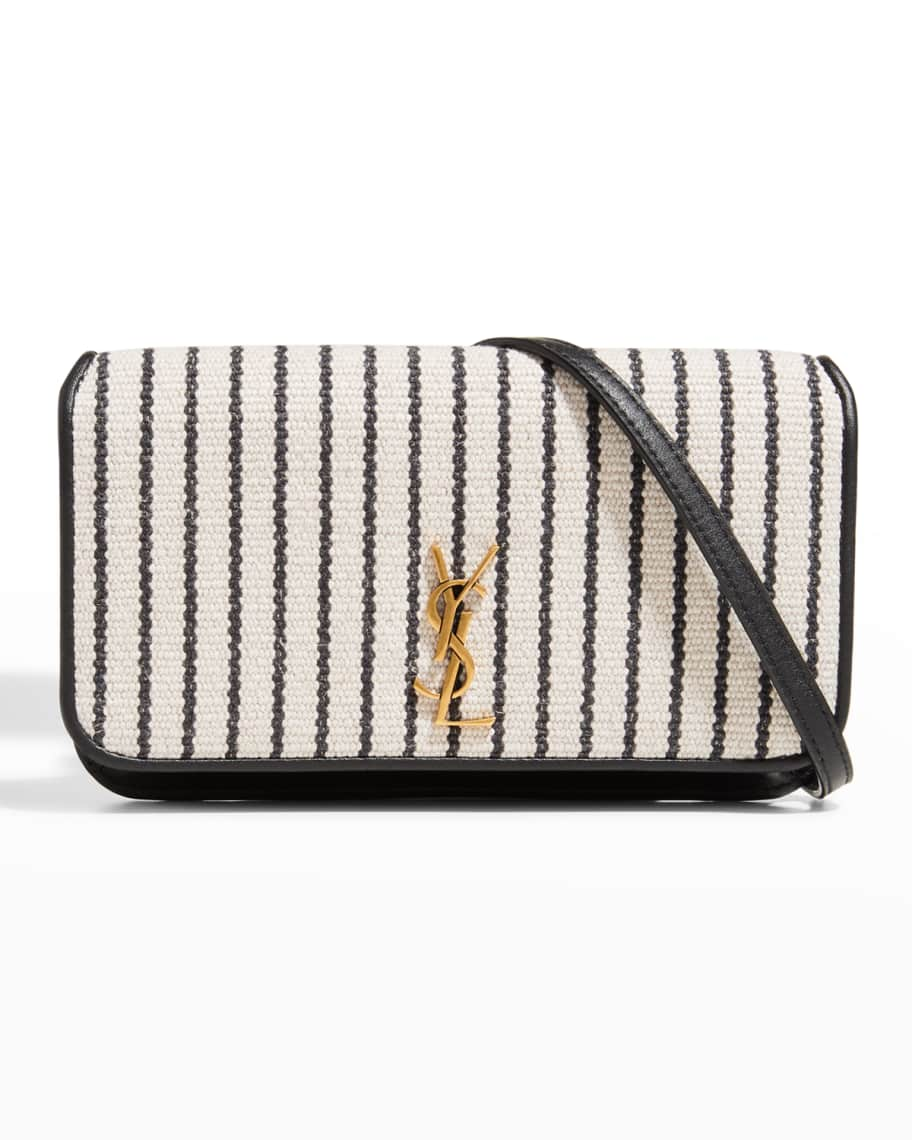 YSL' Monogram Mini Striped Canvas Crossbody Bag