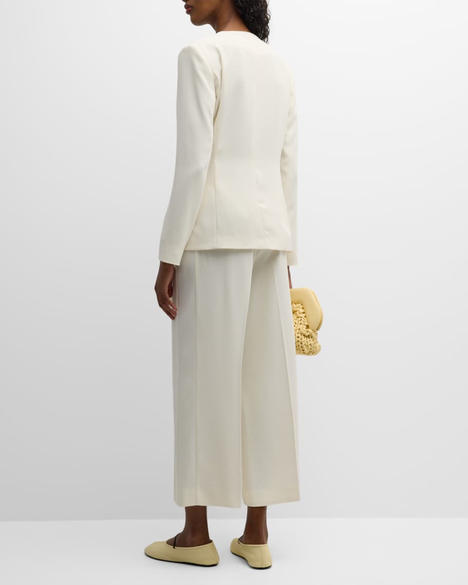 Image 3 of 6: Grace Cropped Wide-Leg Trousers