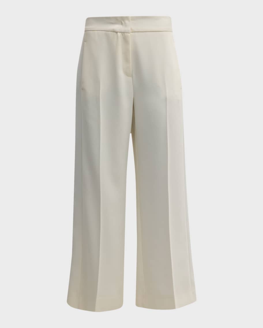 Image 1 of 6: Grace Cropped Wide-Leg Trousers
