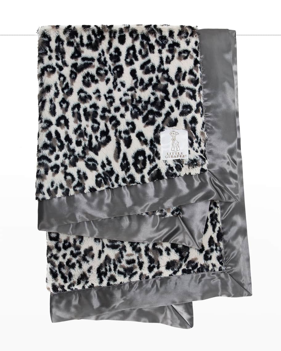 Image 1 of 1: Kid's Luxe Leopard-Print Blanket