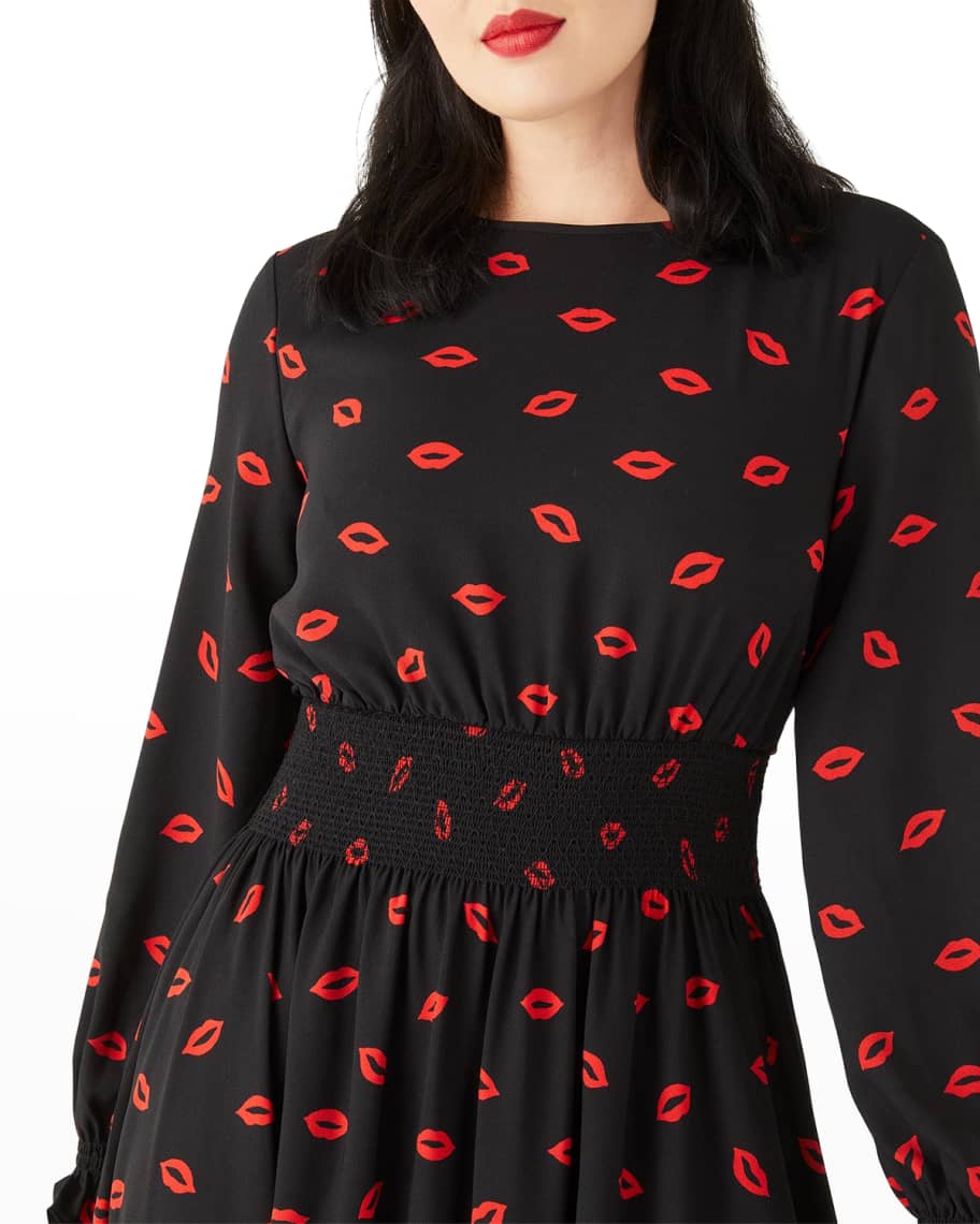 kate spade new york kiss waverly midi dress | Neiman Marcus