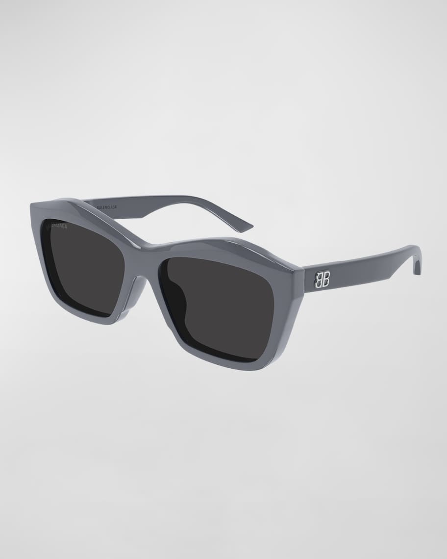 Balenciaga Logo Square Acetate Sunglasses | Neiman Marcus