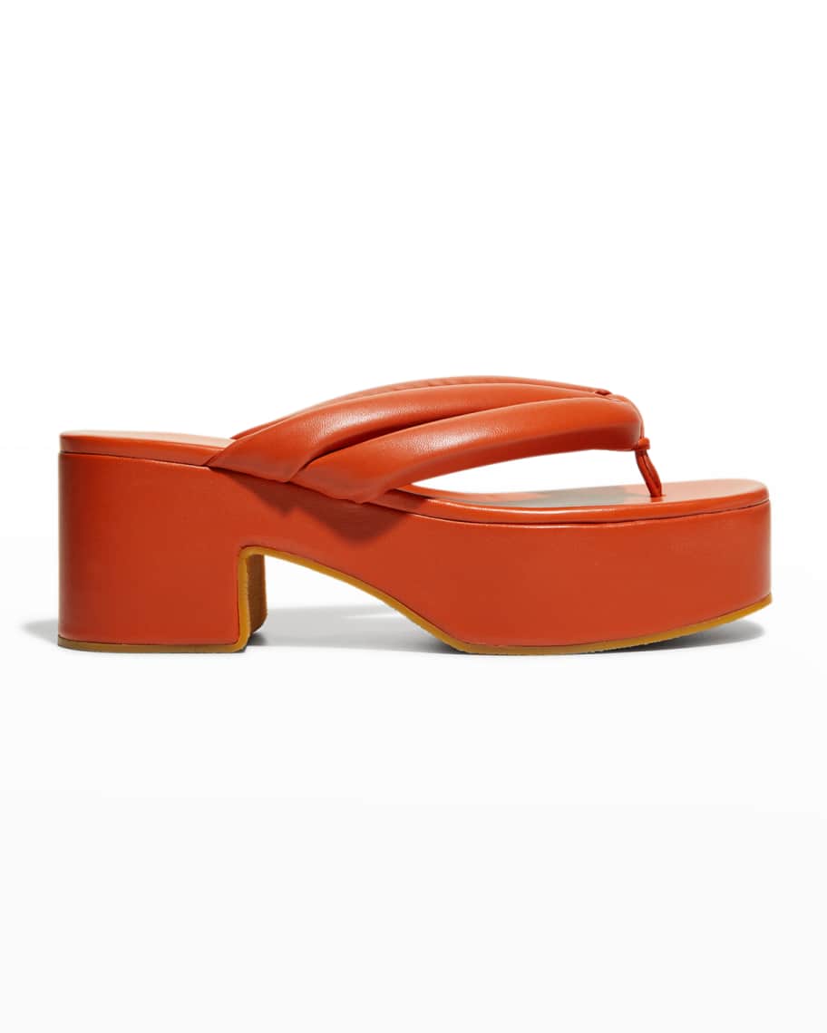 【DRIES VAN NOTEN】Leather thong sandals トングサンダル Dries Van Noten Leather Thong Platform Sandals | Neiman Marcus
