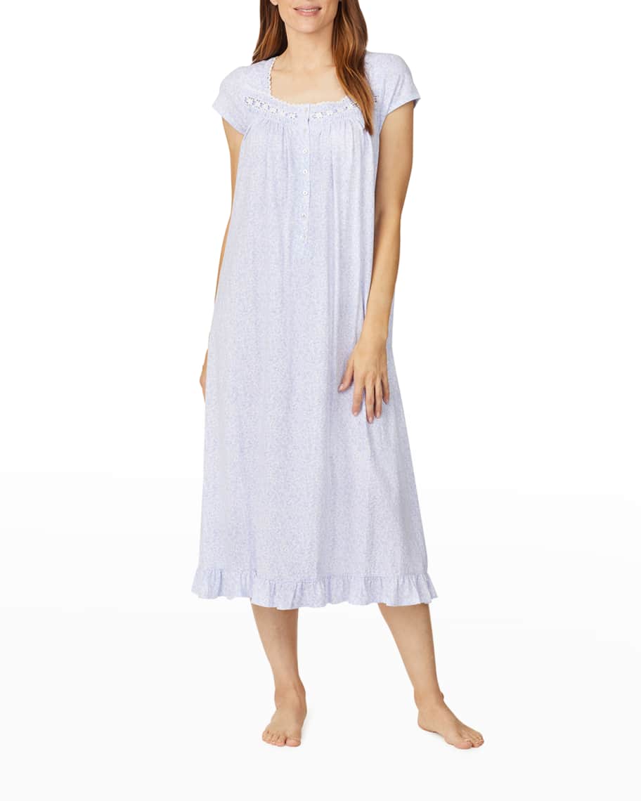Eileen West CapSleeve Cotton Jersey Nightgown Neiman Marcus