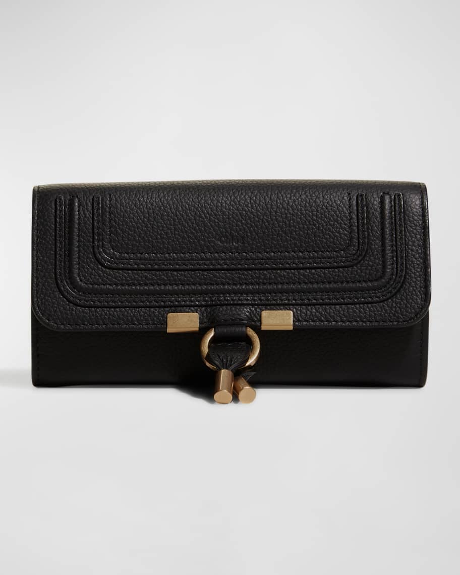 Chloe Marcie Long Flap Wallet in Grained Leather | Neiman Marcus