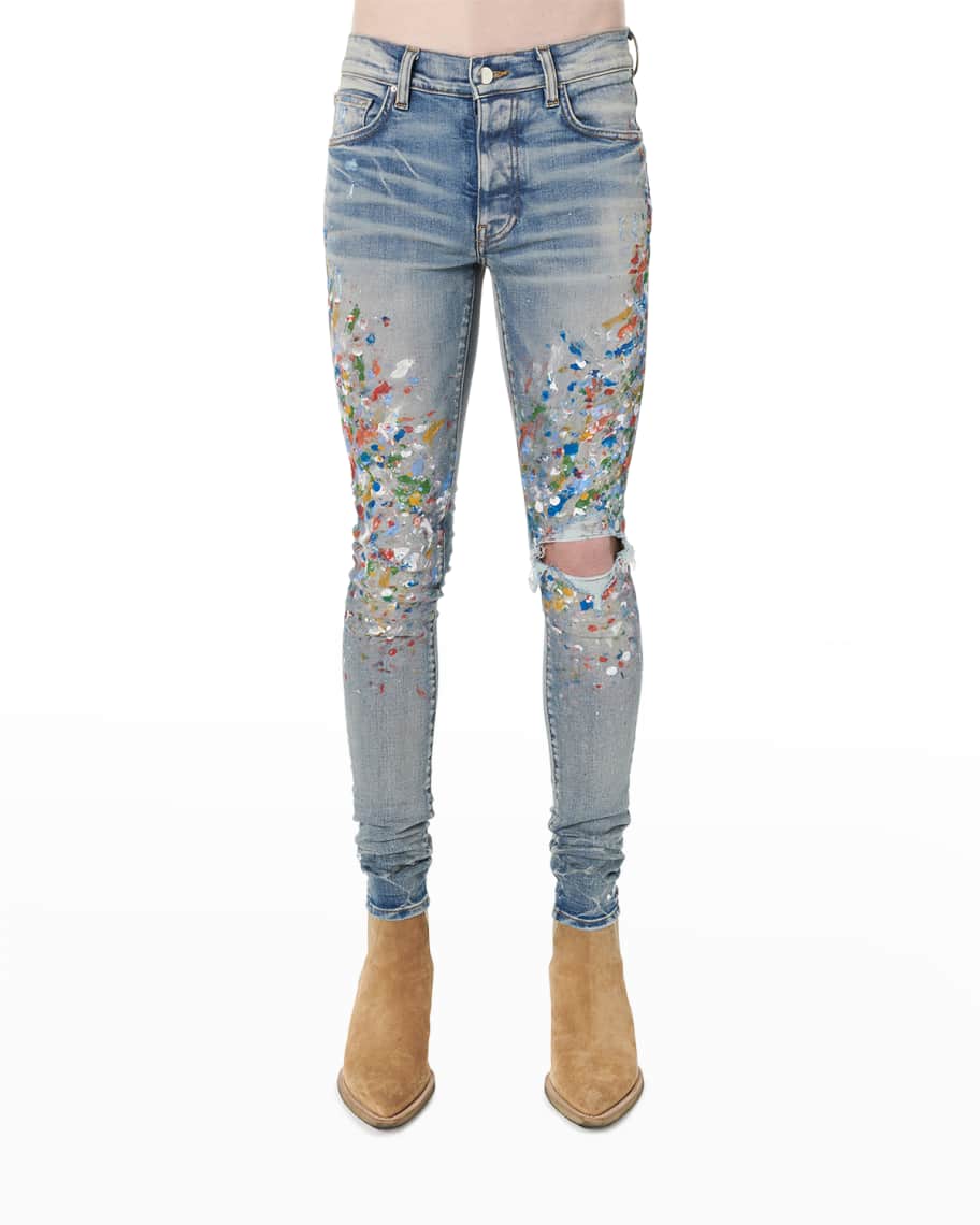 Amiri jeans with paint shop