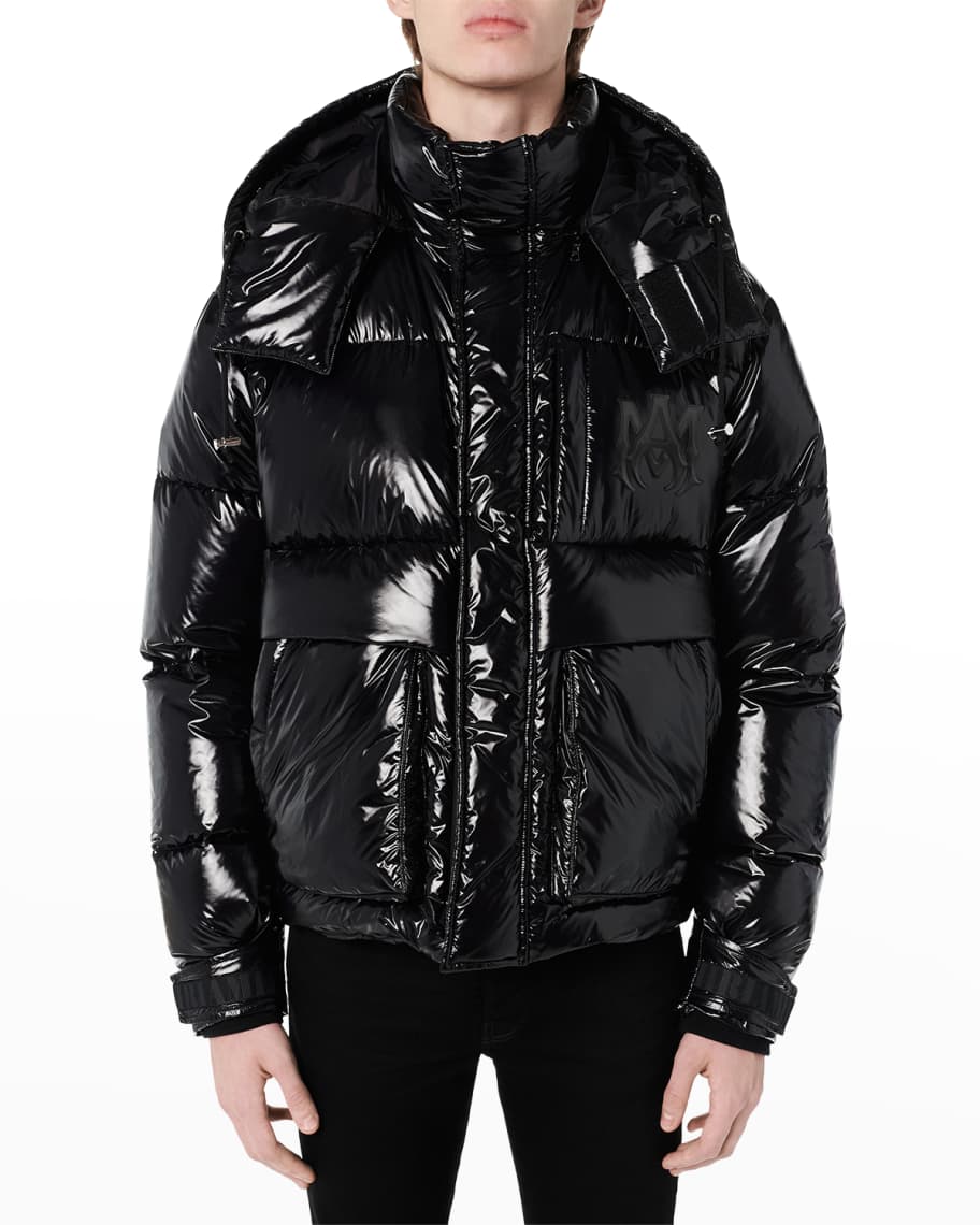 Amiri Men's Shiny Down Puffer Coat | Neiman Marcus