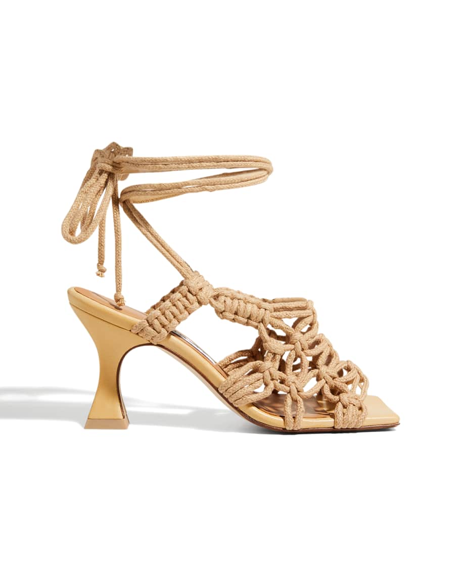 Miista Stephanie Braided Ankle Tie Sandals Neiman Marcus