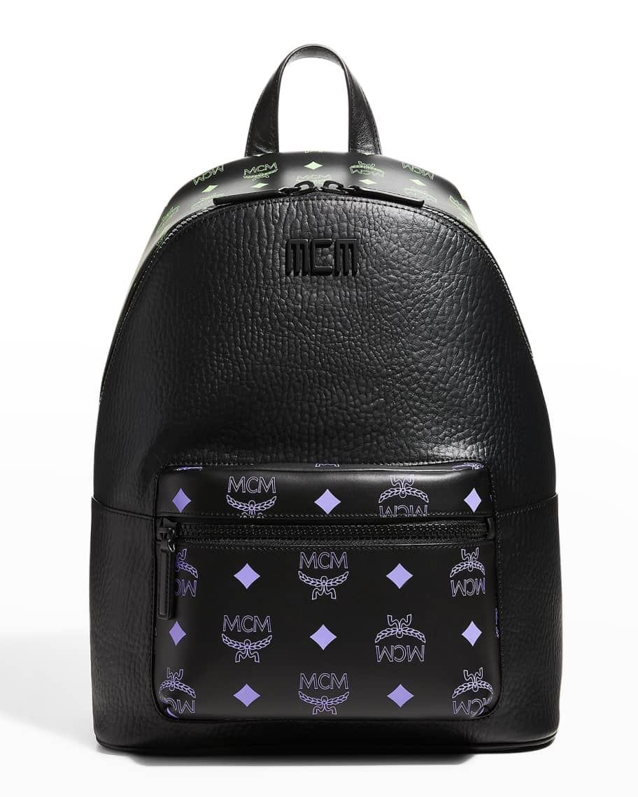 MCM Men's Color Splash Logo Leather Backpack | Neiman Marcus