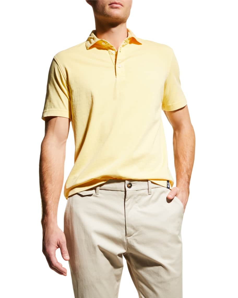 Drumohr Men's Frosted Cotton Jersey Polo Shirt | Neiman Marcus