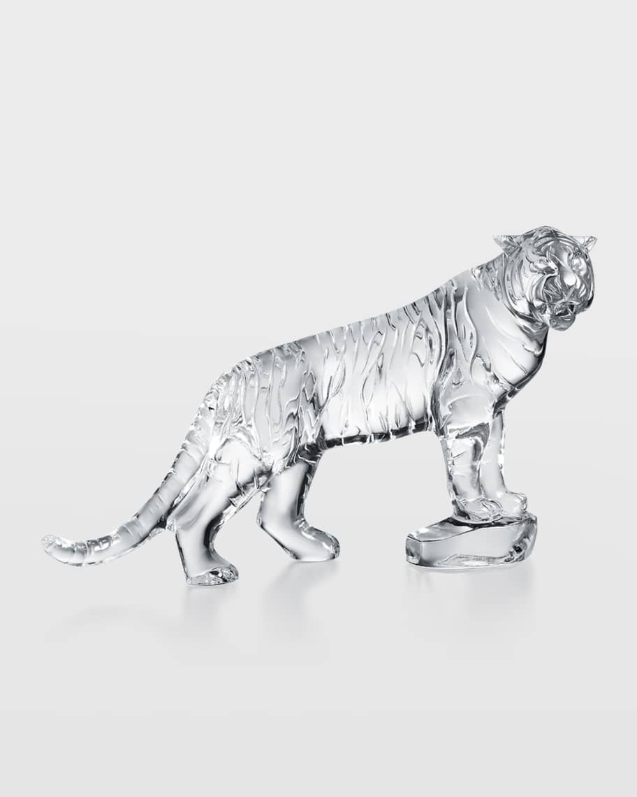 Baccarat Tiger Figurine 置物　美品　箱付ショッパー付 Baccarat Roaring Bengal Tiger Figurine | Neiman Marcus