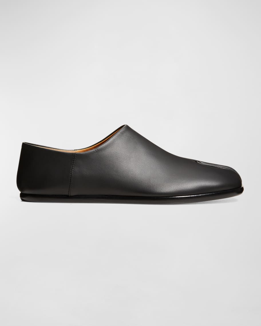 Maison Margiela Men's Tabi Split-Toe Leather Loafers | Neiman Marcus