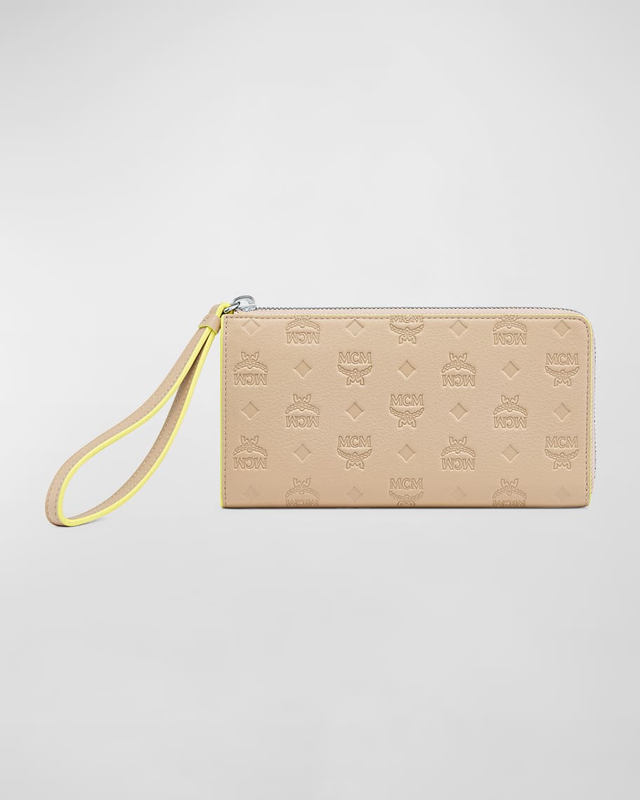 MCM Klara Large Monogram Zip Wallet