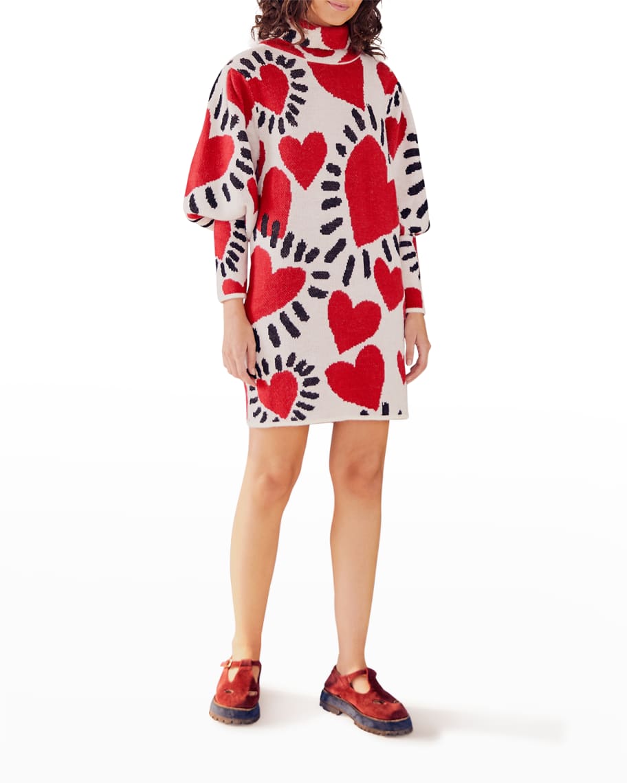 Heart sweater dress clearance