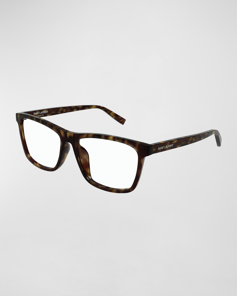 Saint Laurent Men's Rectangle Optical Glasses Neiman Marcus