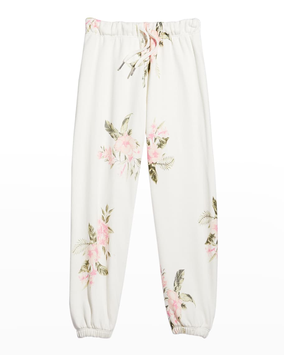 JOGGER PANTS FLEUR FLOWER_INDIPINK WHITE main image 0