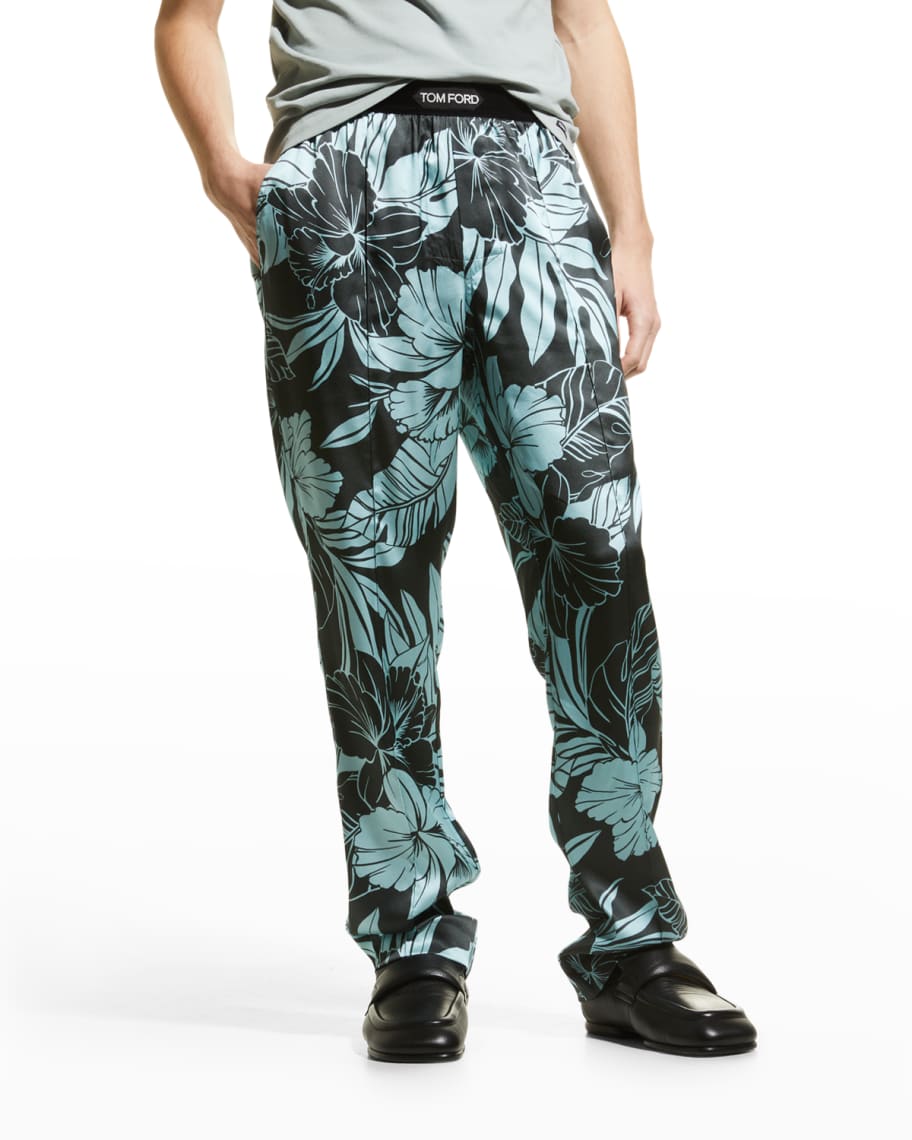 TOM FORD Men's Printed Silk Pajama Pants | Neiman Marcus