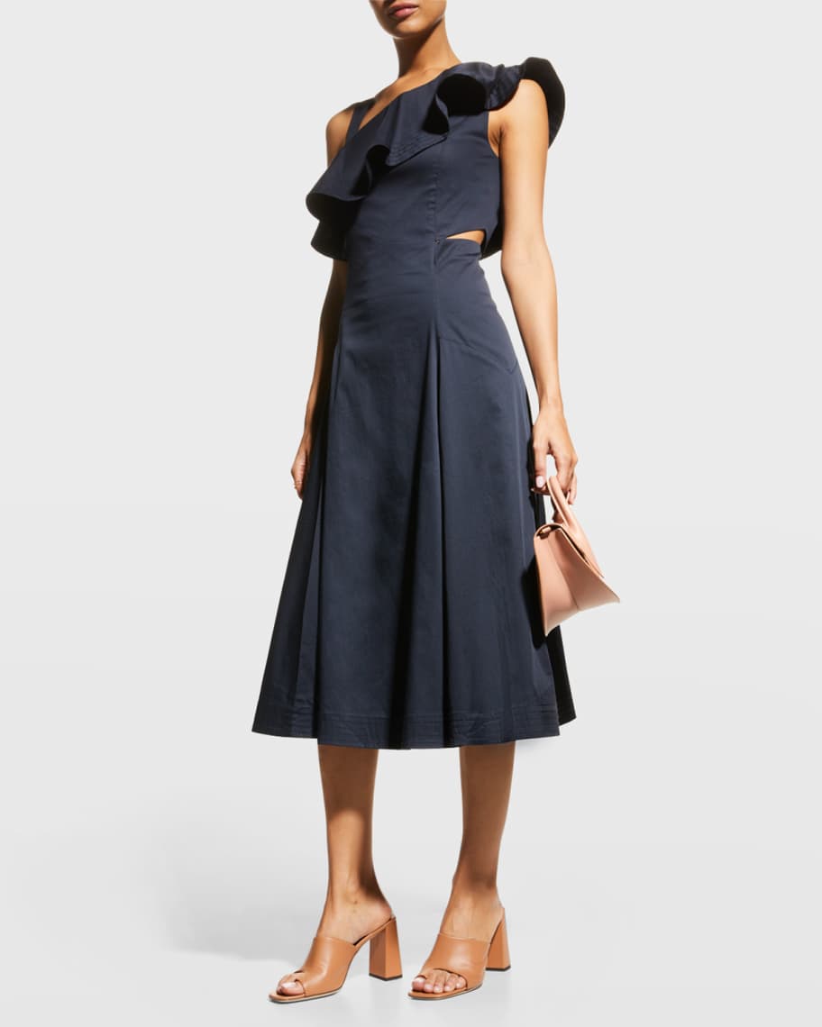 Veronica Beard Beilla One-Shoulder Dress | Neiman Marcus