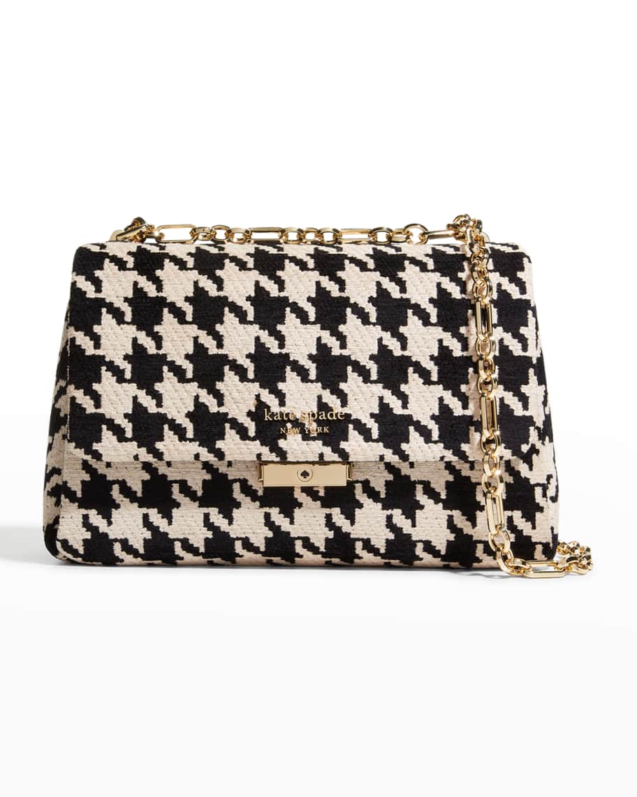 kate spade new york carlyle houndstooth chain shoulder bag