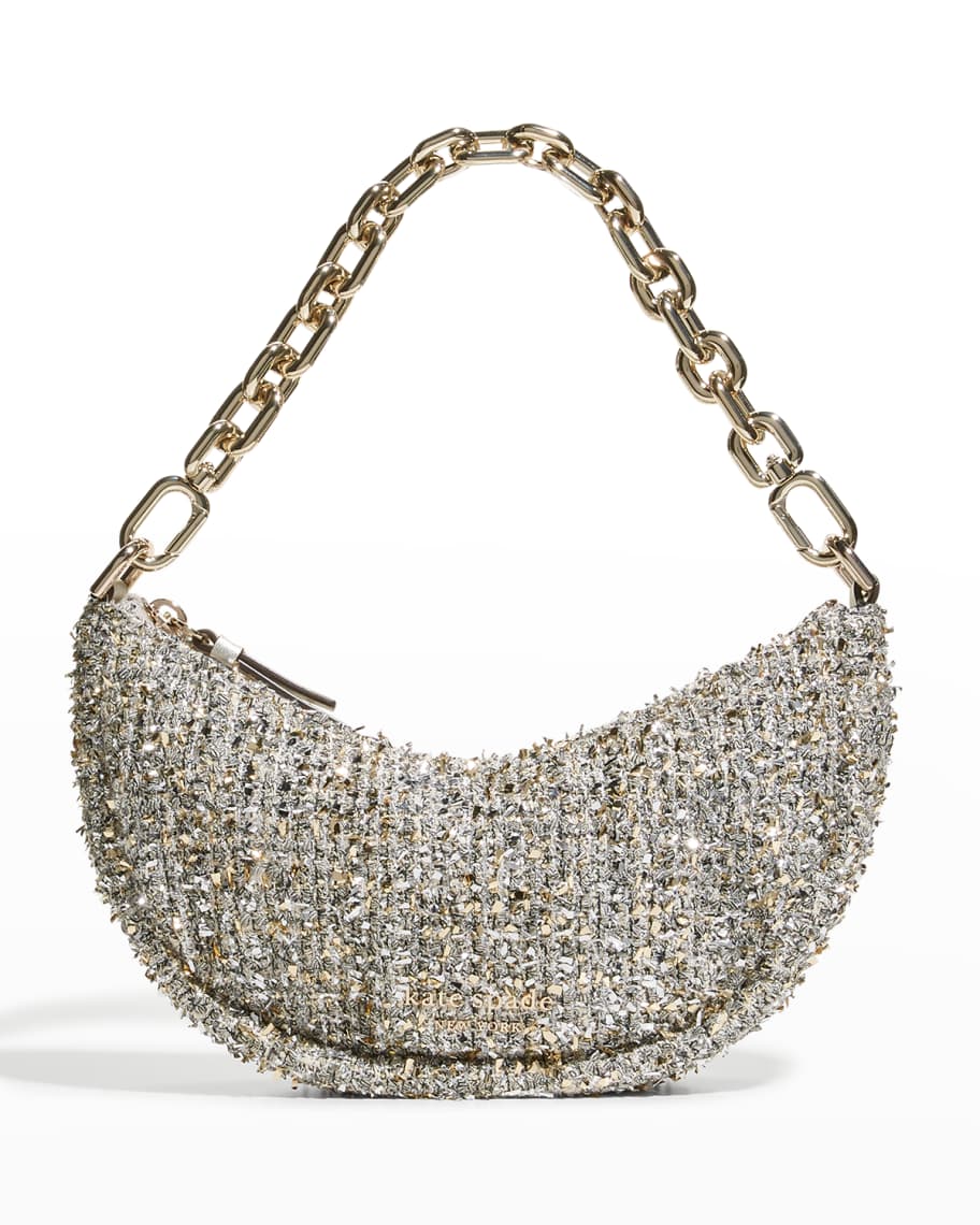 kate spade new york smile metallic tweed shoulder bag | Neiman Marcus